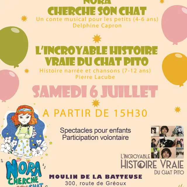 Spectacles pour enfants au moulin