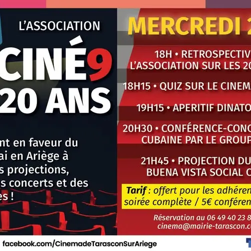 Ciné9, Fête ses 20 ans_Tarascon-sur-Ariège