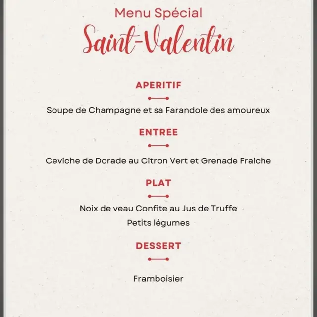 Menu spécial saint valentin_Tende