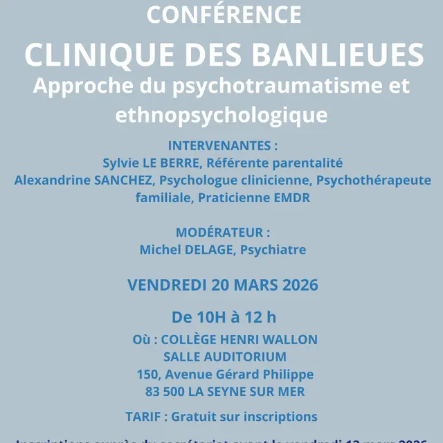 Conférence - Clinique des banlieues_La Seyne-sur-Mer