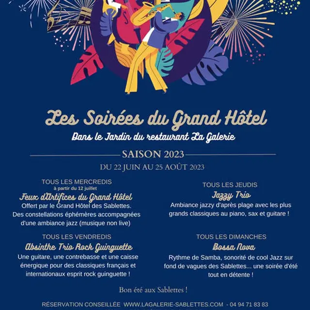 Les soirées musicales de la Galerie du Grand hôtel des Sablettes-Plage