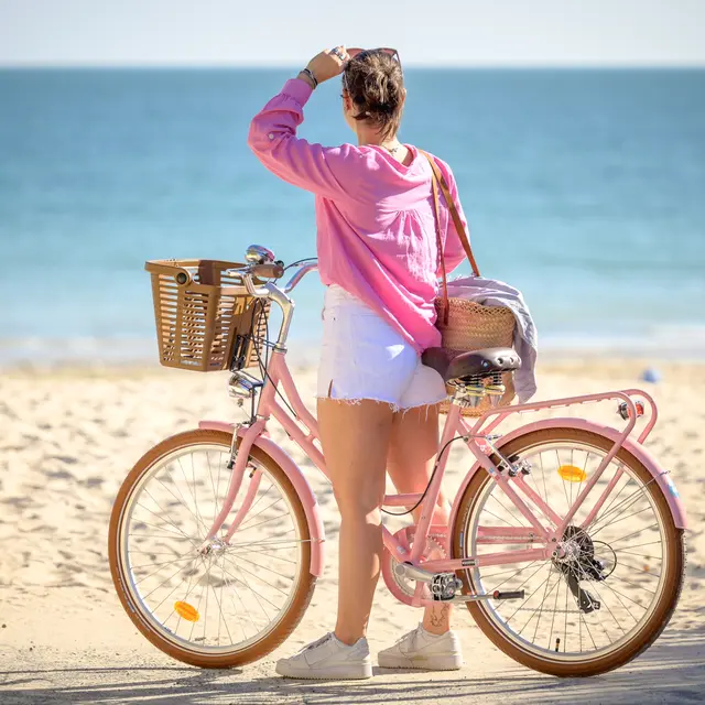 Vélo rose Beach Bikes