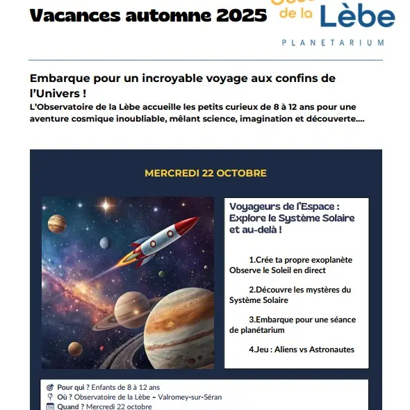 Atelier : Club Cosmos à l'Observatoire de la Lèbe_Valromey-sur-Séran