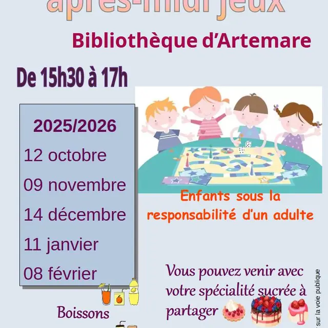 Après-midi jeux du dimanche à la bibliothèque_Artemare