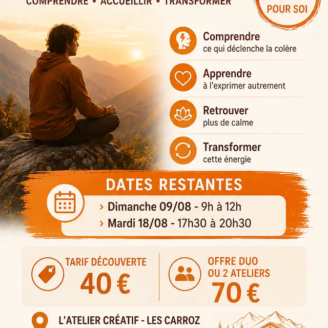 Atelier Fin colère - Apaiser la tempête intérieure_Les Carroz-d'Arâches