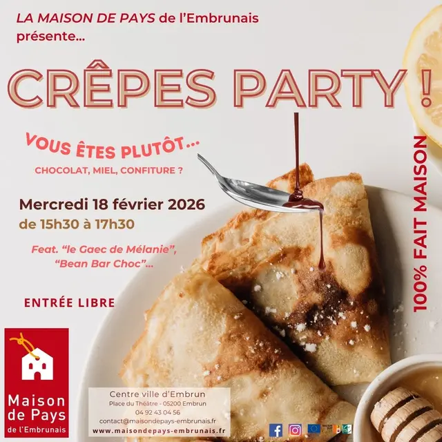 Dégustation crêpes-party Maison de Pays EMBRUN
