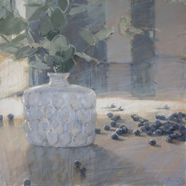 Exposition d'Olga Abramova - Peintures pastels secs_Samoëns