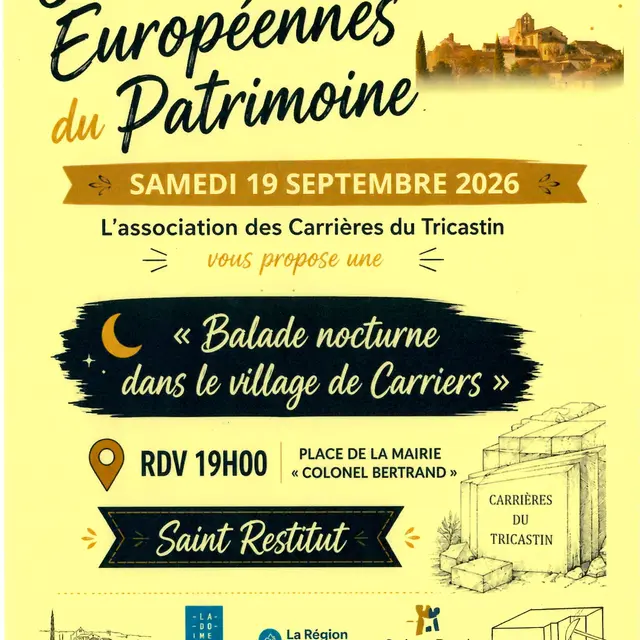 Journées du patrimoine : visite nocturne de Saint Restitut_Saint-Restitut