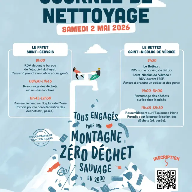 Journée de nettoyage 2026 - Tous engagés pour une montagne zéro déchet sauvage en 2030_Saint-Gervais-les-Bains