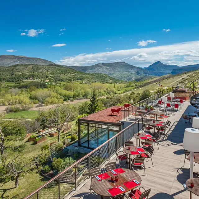 La terrasse de l'Hotel&Spa des Gorges du Verdon