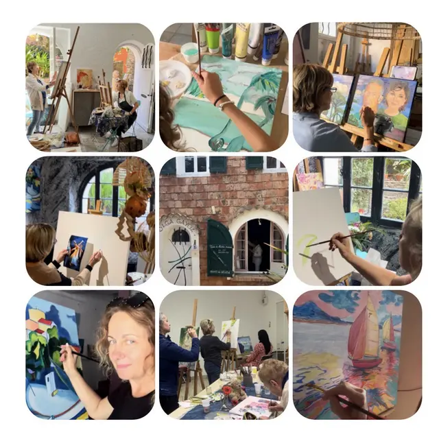 Cours de peinture avec l'artsite Olga Gayol_Bormes-les-Mimosas