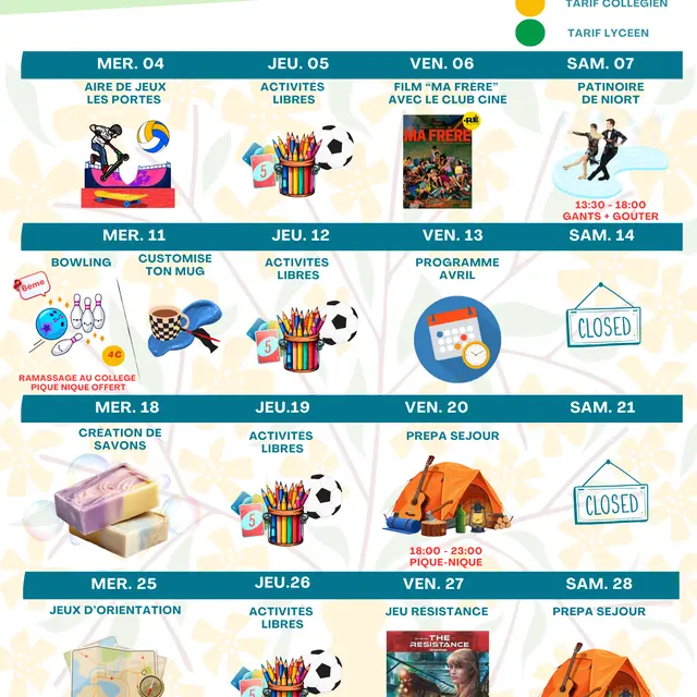 Animations de Ré Jeunesse au Bois-Plage-en-Ré - Mars_Le Bois-Plage-en-Ré