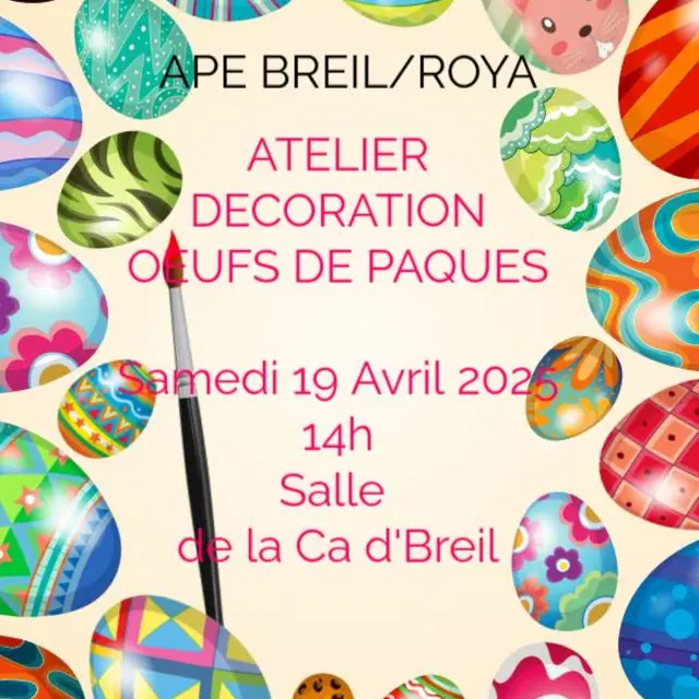 Atelier décoration oeufs de Pâques_Breil-sur-Roya