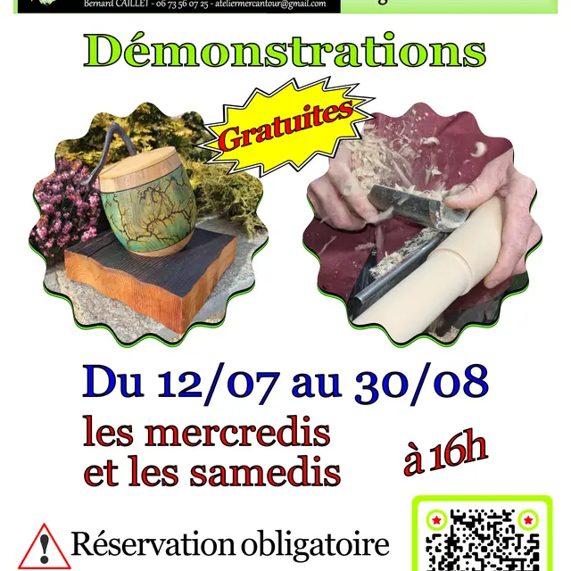 Démonstrations Gratuites Tournage sur bois et Gravure laser_Saint-Martin-Vésubie