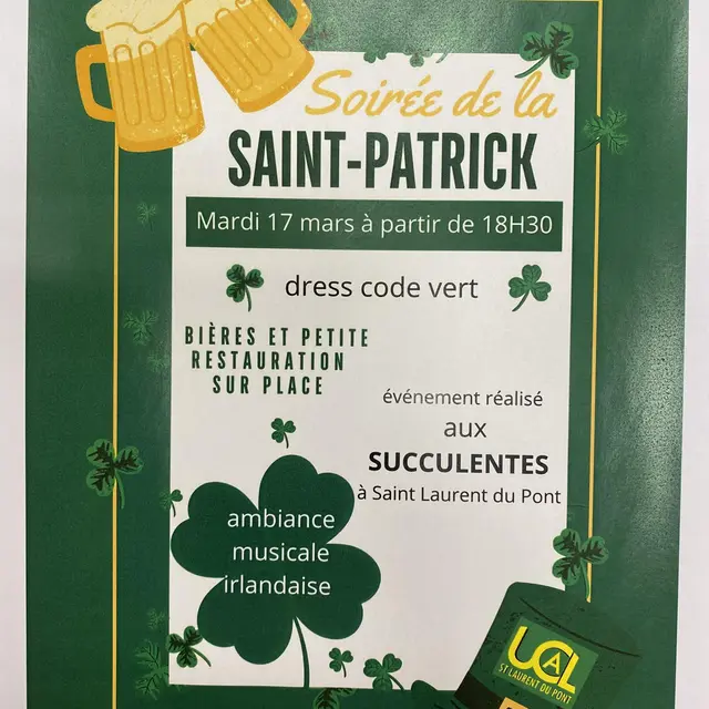 Soirée de la Sainte Patrick_Saint-Laurent-du-Pont