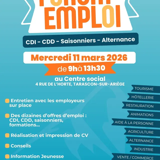 Forum pour l'Emploi_Tarascon-sur-Ariège