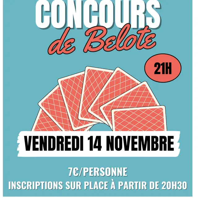 Concours de Belote du 14 novembre