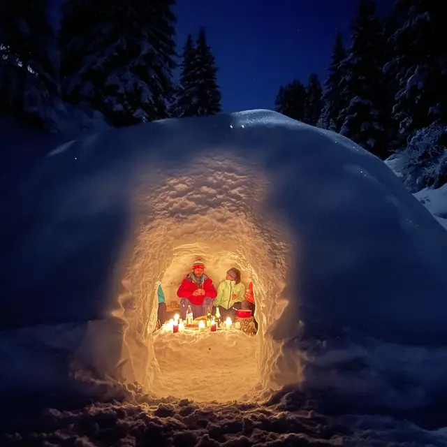 Apéro dans l'igloo avec Igloo Raquettes_Les Carroz-d'Arâches