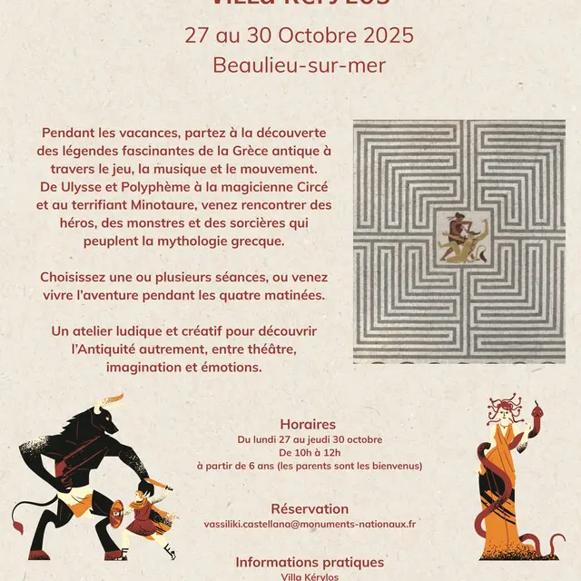 Atelier théâtre avec Rolly Bienvenue à la Villa Kérylos_Beaulieu-sur-Mer