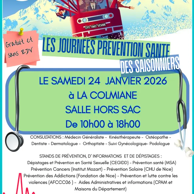 Les Journées Prévention Santé des Saisonniers_La Colmiane