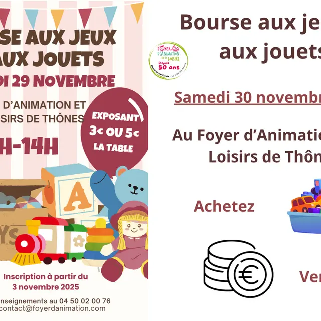 Bourse aux jeux et aux jouets_Thônes