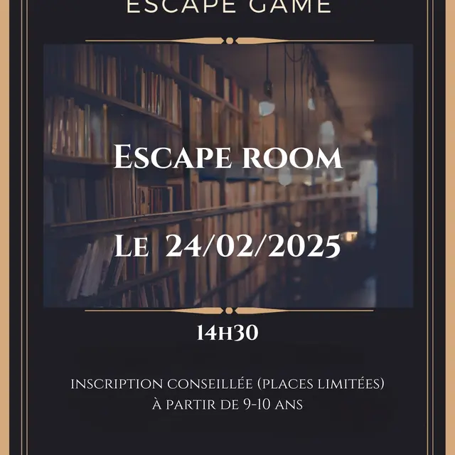 Affiche de l'escape room à la bibliothèque d'Ars-en-Ré
