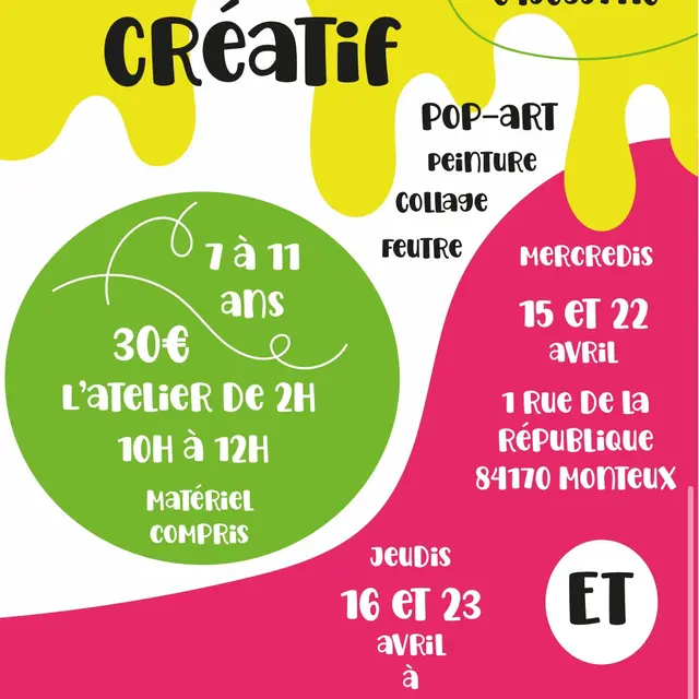 Stage créatif POP-ART avec RALAU_Monteux