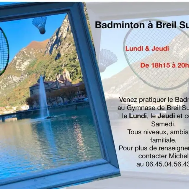 Badminton breil sur Roya