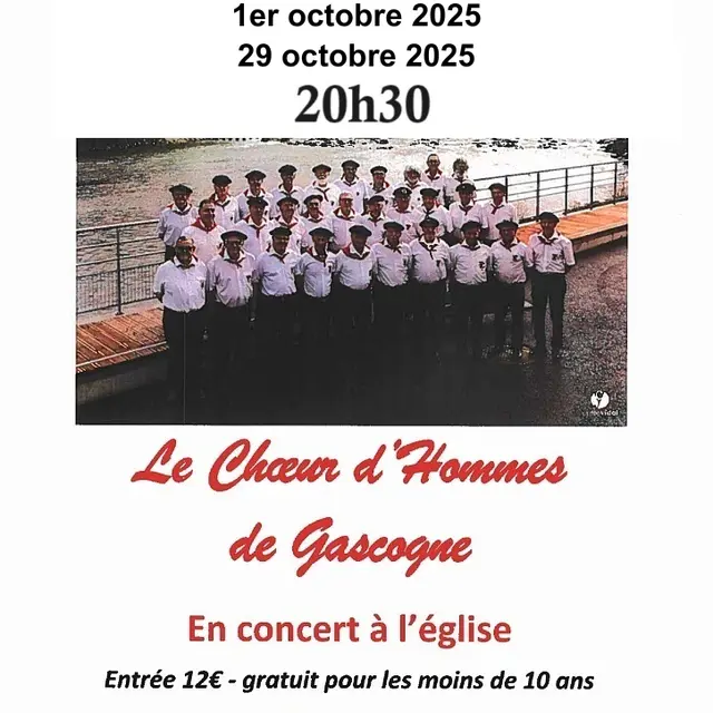 Concert Choeur d'Hommes de Gascogne à l'église de Barbotan-les-Thermes_Cazaubon
