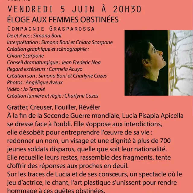 Lavoir théâtre - Eloge aux femmes obstinées_Menton