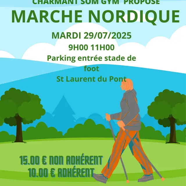 Séance de marche nordique_Saint-Laurent-du-Pont