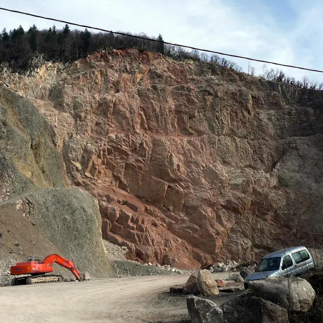 Carrière d'exploitation du marbre de La Vernaz