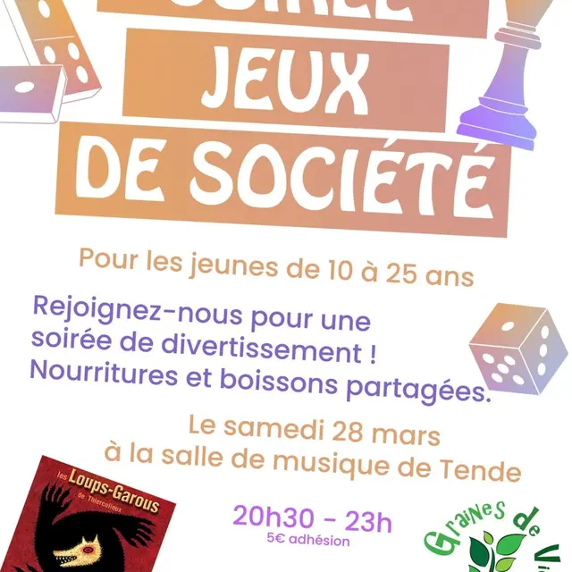 Soirée jeux de société - Graines de vie_Tende