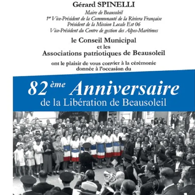 82ème anniversaire de la Libération de Beausoleil_Beausoleil