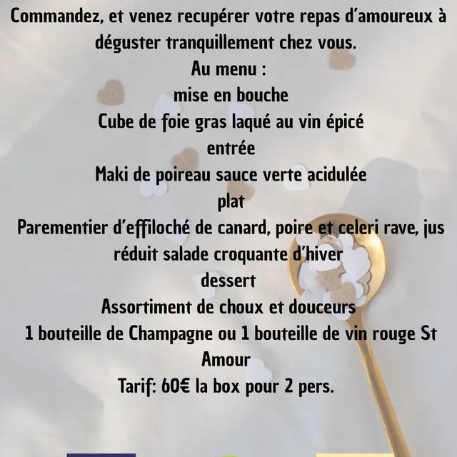 Réservez votre repas - box de Folie pour la Saint Valentin à La Tour d'Aigues_La Tour-d'Aigues
