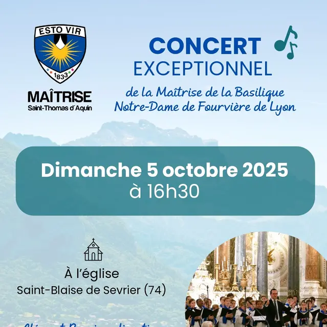 Concert exceptionnel des Petits Chanteurs de la Maîtrise de la Basilique Notre Dame de Fourvières_Sevrier