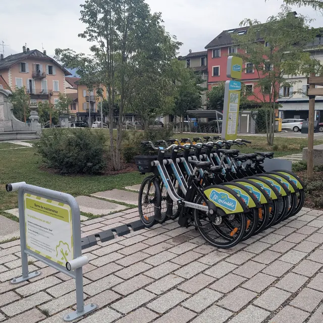 Borne Montenvelo - Place Charles Albert_Sallanches