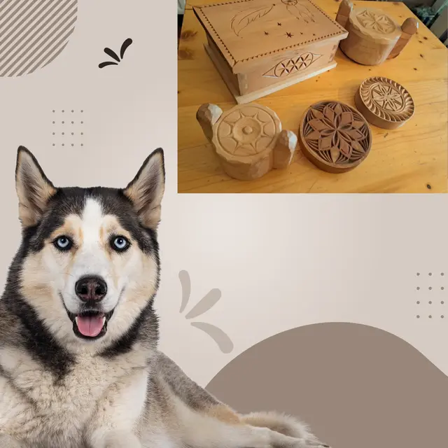 Scintiller au fil des saisons - sculpture sur bois au couteau et activités avec des chiens