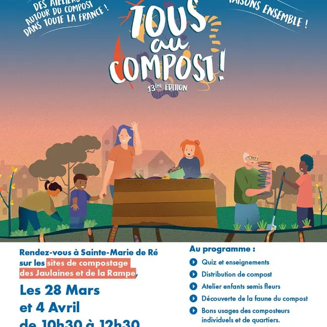 Affiche de « Tous au compost ! » de Sainte-Marie-de-Ré