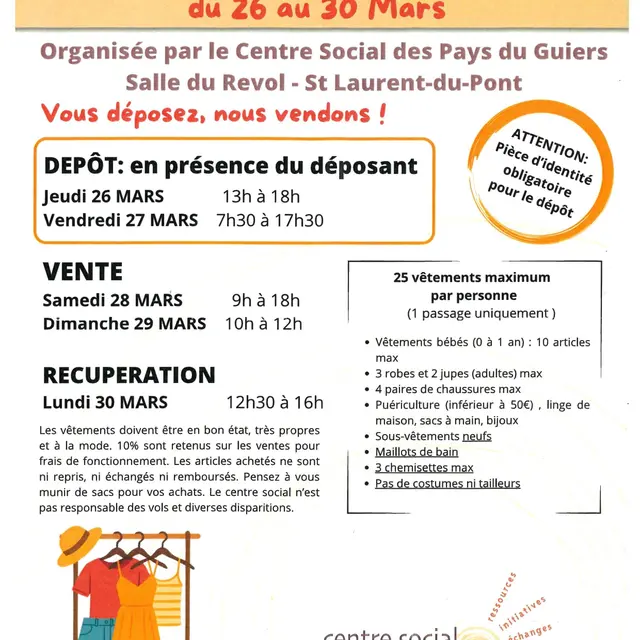 Bourse aux vêtements printemps/été_Saint-Laurent-du-Pont
