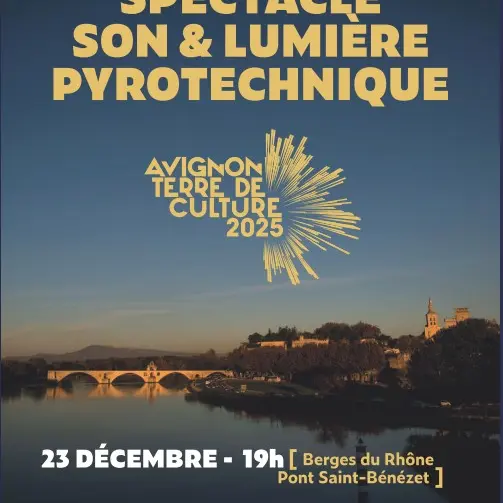 Grand spectacle pyrotechnique sur le Pont d’Avignon_Avignon
