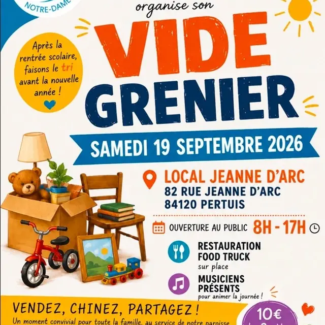 Vide grenier du secteur Pastoral de Pertuis_Pertuis