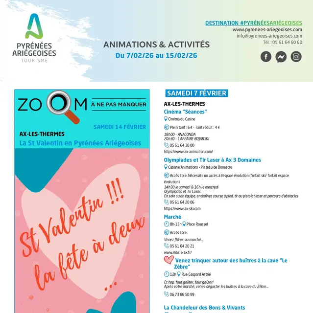 Programme des animations et des activités des Pyrénées Ariégeoises_Ax-les-Thermes