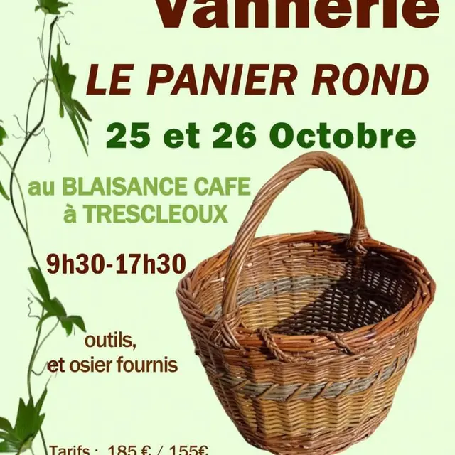 Stage de vannerie : le panier rond_Trescléoux