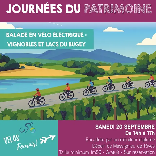 Balade en vélo électrique : entre lacs et vignobles du Bugey_Massignieu-de-Rives