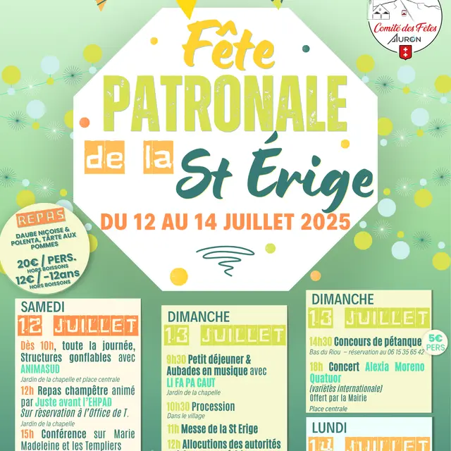 Fête patronale de la Saint Erige_Auron