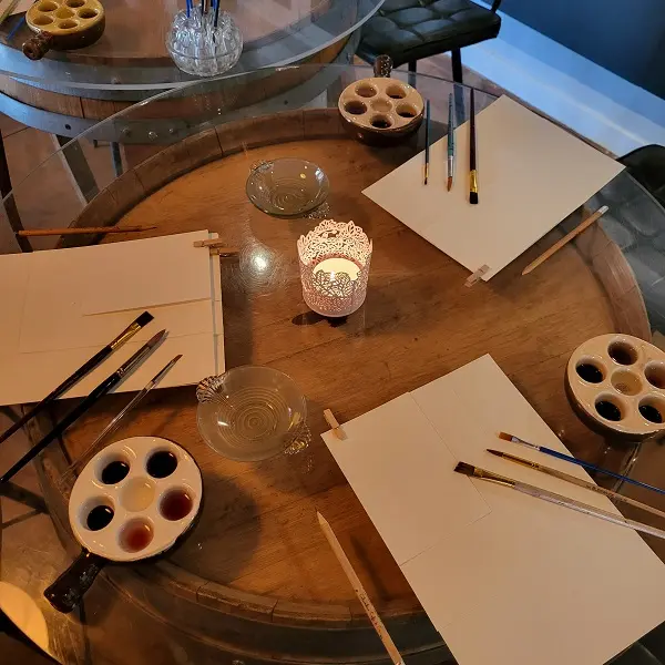 Atelier peinture au vin