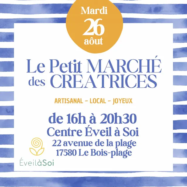 Le petit marché des créatrices_Le Bois-Plage-en-Ré