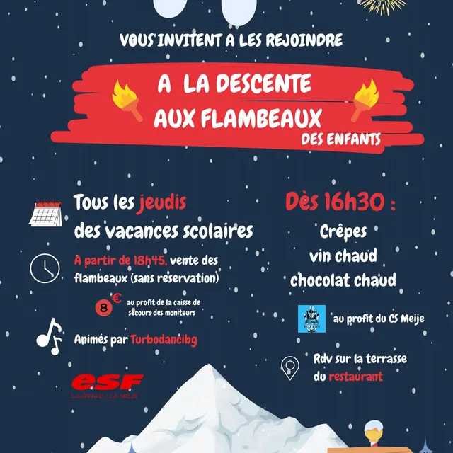 Descente aux flambeaux des enfants_La Grave