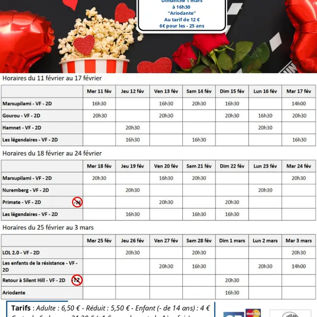 Programme du cinéma Le Montcelet du 11 février au 3 mars 2026_Entre-deux-Guiers